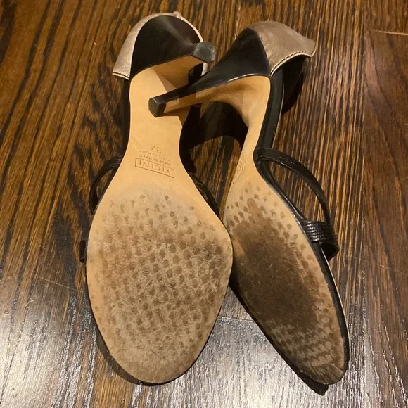 Giuseppe Zanotti Design, black strap sandal with satin heel, woman’s size 37 - Picture 5 of 6